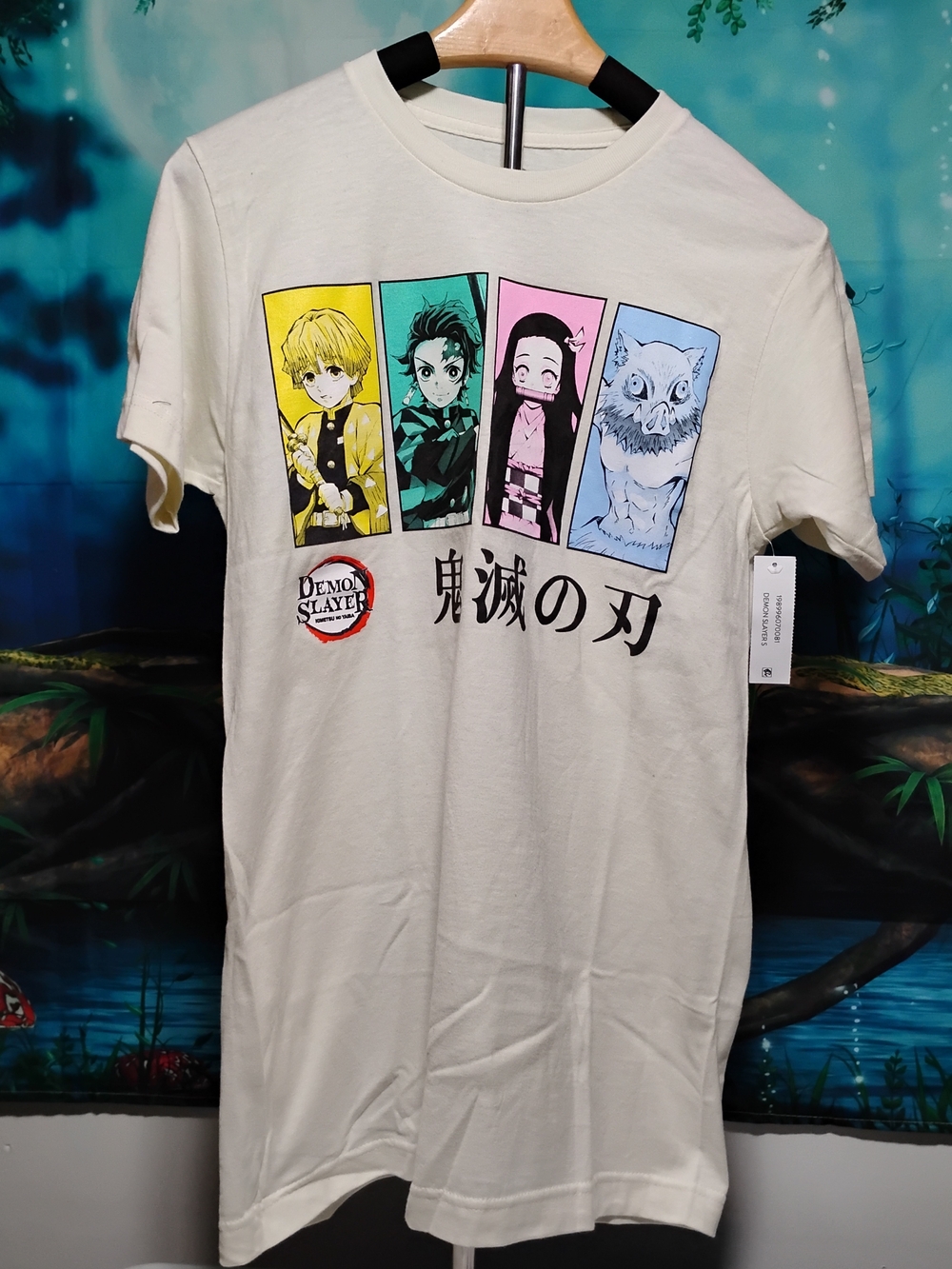 Demon Slayer Short Sleeve Graphic Tee - Cream Size Sm